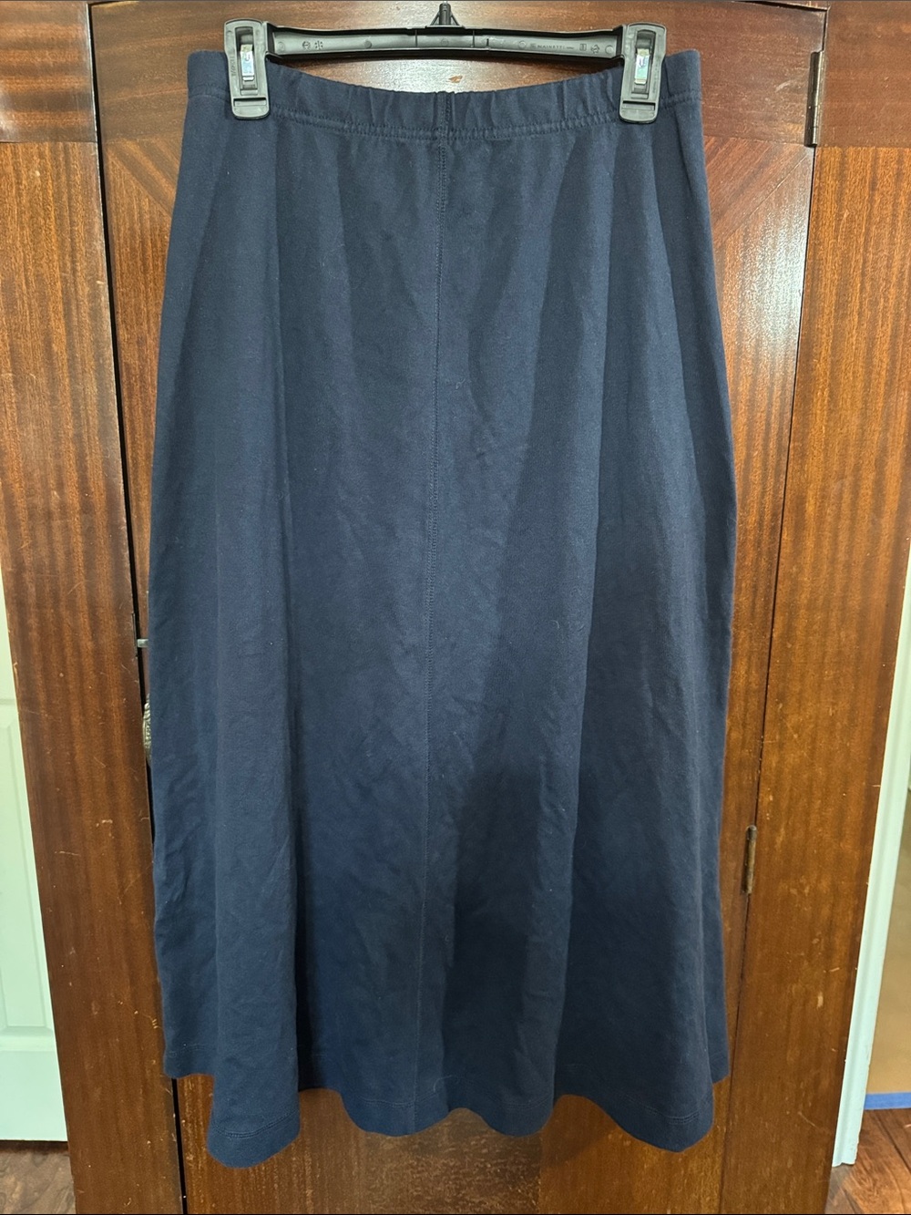 Vintage 100% Cotton Eddie Bauer Navy A-Line Maxi Skirt